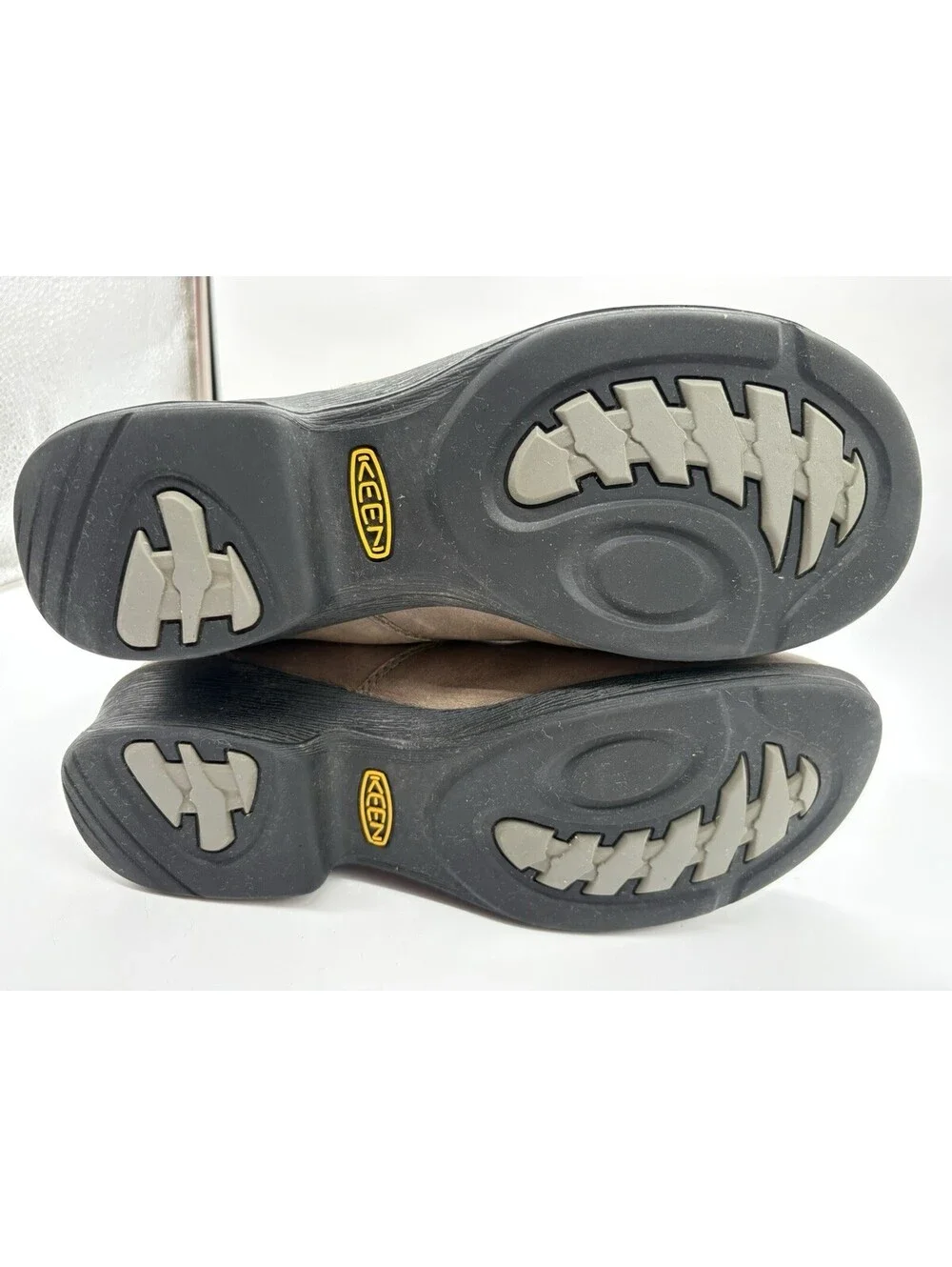 KEEN Tyretread Tall Leather Boots Gray Taupe Womens Sz 7.5 1011463 Zip Up